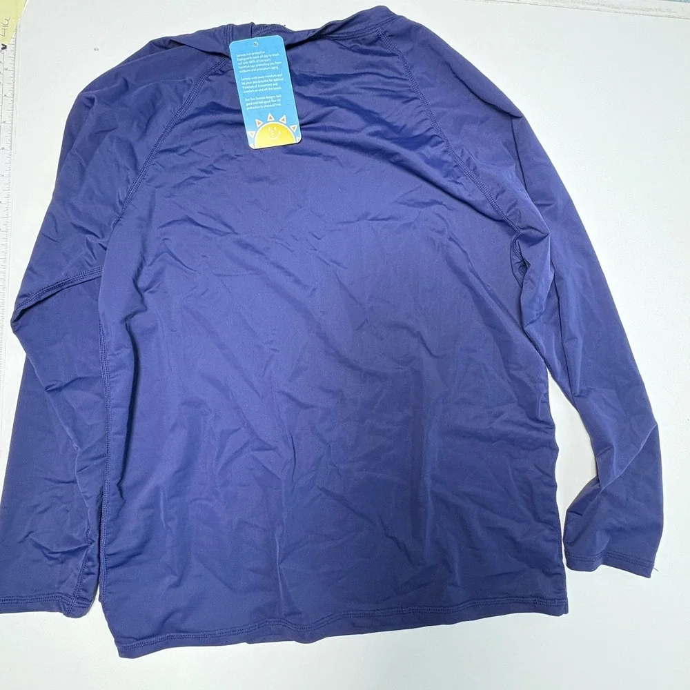 Rashguard 14-16Y Navy Blue Long Sleeve UPF 50+ Sun Protection Swim Shirt Semois